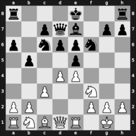 1957 Danmarksmesterskabet – Round 1 – Ingerslev, Aage – 1/2-1/2 – Pedersen, Eigil – G3