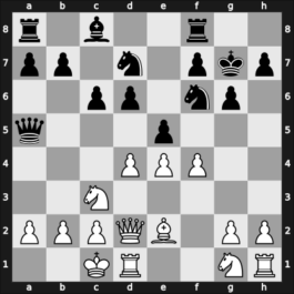 1957 Danmarksmesterskabet – Round 4 – Haahr, Thorkild – 1/2-1/2 – Nielsen, Axel – G12