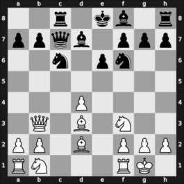 1957 Danmarksmesterskabet – Round 7 – Nielsen, Hartvig – 1/2-1/2 – Haahr, Thorkild – G25