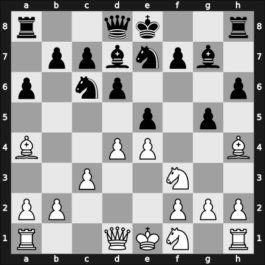 1957 FRG Ch – Round 14 – Unzicker, Wolfgang – 1/2-1/2 – Rellstab, Ludwig Sr – G21
