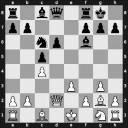 1957 FRG Ch 04th – Round 9 – Flad, Guenther – 1/2-1/2 – Schuster, Theodor – G7