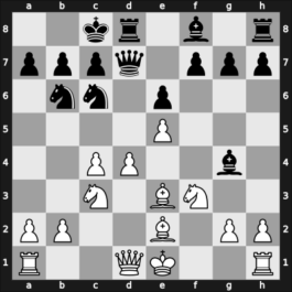 1957 FRG Ch U20 – Round 8 – Pfleger, Helmut, Dr. – 1-0 – Bachmann, Karlheinz – G9