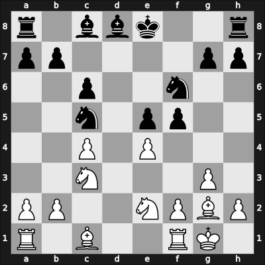 1957 HUN Ch 12th – Round ? – Bilek, Istvan – 1/2-1/2 – Barcza, Gedeon – G3