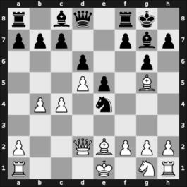 1957 HUN Ch Budapest HUN – Round ? – Portisch, Lajos – 1/2-1/2 – Kluger, Gyula – G24