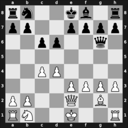 1957 HUN Ch Budapest HUN – Round ? – Kluger, Gyula – 1/2-1/2 – Koberl, Ferenc – G43