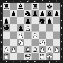 1957 Hastings5758 – Round 1 – Gligorić, Svetozar – 1-0 – Blau, Max – G11