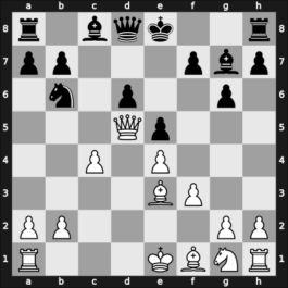 1957 It Gotha GER – Round 13 – Robatsch, Karl – 1/2-1/2 – Udovcic, Mijo – G35