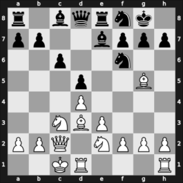 1957 Leningrad Ch – Round 14 – Antoshin, Vladimir S – 1-0 – Ravinsky, Grigory – G104