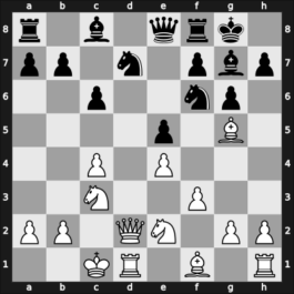 1957 Leningrad Ch – Round 14 – Zhukhovitsky, Samuel – 1-0 – Bykov, Vladimir – G105
