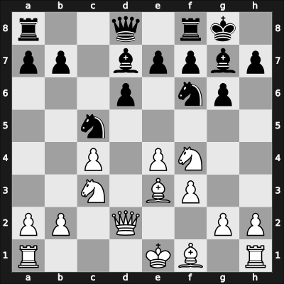 1957 Madrid – Round 10 – Franco Raymundo, Eduardo – 1/2-1/2 – Rossolimo, Nicolas – G43