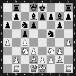 1957 Mar del Plata – Round 5 – Sanguineti, Raúl Carlos – 1/2-1/2 – Keres, Paul – G58