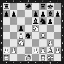 1957 Mar del Plata – Round 11 – Bianco Esposito, Antonio – 1/2-1/2 – Cuellar Gacharna, Miguel – G96