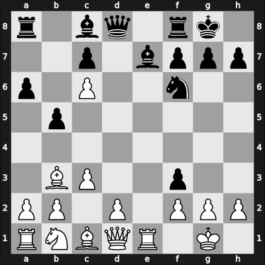 1957 Moscow – Round 1 – Shcherbakov, Vadim – 0-1 – Estrin, Yakov – G6