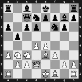 1957 Moskou ch-URS – Round 1 – Kholmov, Ratmir D – 1/2-1/2 – Bannik, Anatolij – G15