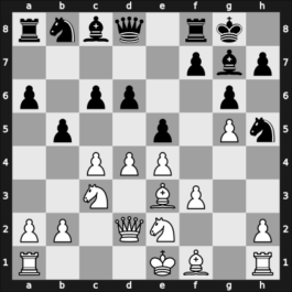 1957 Moskou ch-URS – Round 3 – Petrosian, Tigran A. – 1-0 – Taimanov, Mark E – G37
