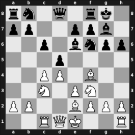 1957 Moskou ch-URS – Round 6 – Taimanov, Mark E – 1/2-1/2 – Bannik, Anatolij – G58