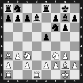 1957 Moskou ch-URS – Round 7 – Kholmov, Ratmir D – 1-0 – Khasin, Abram – G69