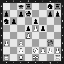 1957 New York ch-USA – Round 5 – Fischer, Raphael – 1-0 – Bisguier, Arthur B – G30