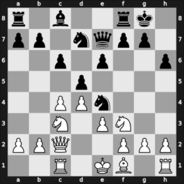 1957 POL Ch 15th – Round 10 – Szukszta, Janus – 1/2-1/2 – Dworzynski, Roman – G13