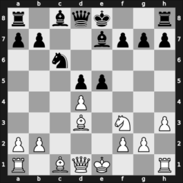 1957 Rio de Janeiro zt – Round 1 – Sanguineti, Raúl Carlos – 1/2-1/2 – Najdorf, Miguel – G61