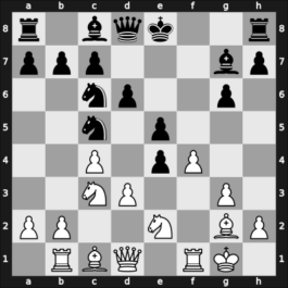 1957 San Benedetto – Round 8 – Vukovic, Sava – 1/2-1/2 – Gereben, Erno – G38