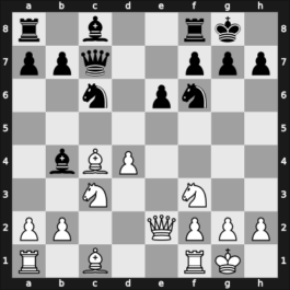 1957 Sao Paulo Sao Paulo BRA – Round 6 – Najdorf, Miguel – 1-0 – Hollmann, Jose – G11