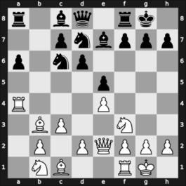 1957 URS Ch sf – Round 9 – Ragozin, Viacheslav – 0-1 – Tolush, Alexander V – G7