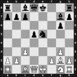 1957 URS Ch, semi final – Round 1 – Blagidze, Alexander – 0-1 – Sakharov, Yuri G. – G5