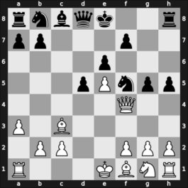 1957 URS Ch, semi final – Round 2 – Sakharov, Yuri G. – 0-1 – Petrosian, Tigran A. – G21