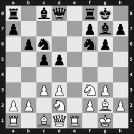 1957 URS Ch, semi final – Round 3 – Vasiukov, Evgeni – 1/2-1/2 – Sokolsky, Alexey – G30