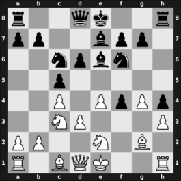 1957 URS Ch, semi final – Round 6 – Reshko, Aron – 1/2-1/2 – Goldberg, Grigory A – G52