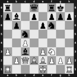 1957 URS Ch, semi final – Round 8 – Sakharov, Yuri G. – 1/2-1/2 – Bonch-Osmolovsky, Mikhail – G74