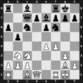 1957 URS Ch, semi final – Round 11 – Blagidze, Alexander – 0-1 – Boleslavsky, Isaac – G101