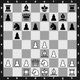 1957 URS Ch, semi final – Round 11 – Bastrikov, Georgy – 1/2-1/2 – Nikolaevsky, Yuri V – G104