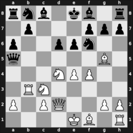 1957 URS Ch, semi final – Round 14 – Nikolaevsky, Yuri V – 0-1 – Mikenas, Vladas – G127