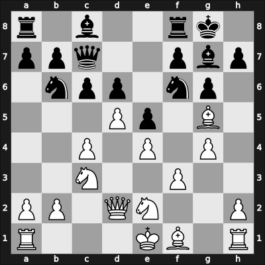 1957 URS Ch, semi final – Round 15 – Shiyanovsky, Vladislav Ivanovich – 1/2-1/2 – Boleslavsky, Isaac – G134