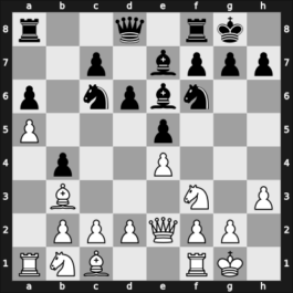 1957 URS Ch, semi final – Round 16 – Goldberg, Grigory – 1-0 – Nezhmetdinov, Rashid – G147