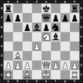 1957 URS Ch, semi final – Round 17 – Khasin, Abram – 1/2-1/2 – Reshko, Aron – G155