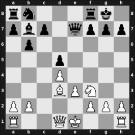 1957 URS Ch, semi final – Round 1 – Aronson, Lev – 1/2-1/2 – Kots, Yuri I – G10