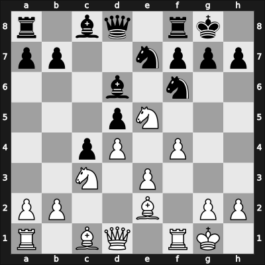 1957 URS Ch, semi final – Round 2 – Kholmov, Ratmir D – 1/2-1/2 – Yukhtman, Yakov – G39