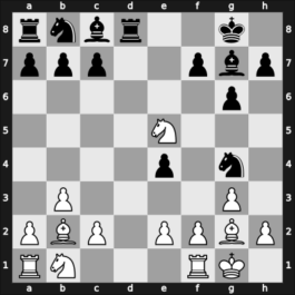 1957 URS Ch, semi final – Round 6 – Tarasov, Vitaly – 1/2-1/2 – Gipslis, Aivars – G74