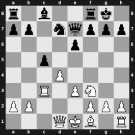 1957 URS Ch, semi final – Round 7 – Kots, Yuri I – 1/2-1/2 – Kaminsky, Oleg – G79