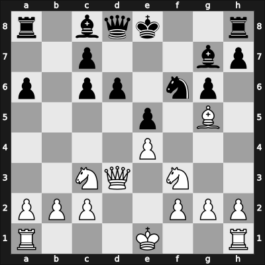 1957 URS Ch, semi final – Round 8 – Simagin, Vladimir – 0-1 – Prokhorovich, Taras E – G94
