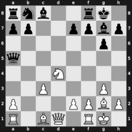 1957 URS Ch, semi final – Round 9 – Averbakh, Yuri L – 1-0 – Kaminsky, Oleg – G95