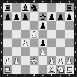 1957 URS Ch, semi final – Round 10 – Averbakh, Yuri L – 1-0 – Aronson, Lev – G103