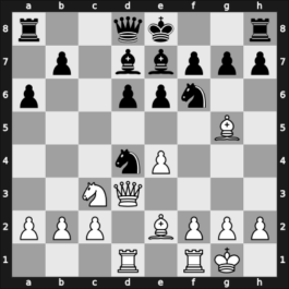 1957 URS Ch, semi final – Round 11 – Khanov, Kurban – 0-1 – Averbakh, Yuri L – G116