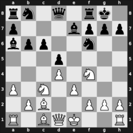 1957 URS Ch, semi final – Round 13 – Polugaevsky, Lev – 1/2-1/2 – Gurgenidze, Bukhuti – G127
