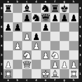 1957 URS Ch, semi final – Round 1 – Taimanov, Mark E – 1-0 – Khalilbeili, Sultan – G20