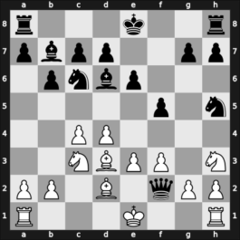1957 URS Ch, semi final – Round 1 – Taimanov, Mark E – 1-0 – Miasnikov, A. – G23