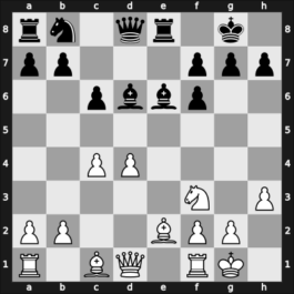 1957 URS Ch, semi final – Round 1 – Aronin, Lev – 1/2-1/2 – Khalilbeili, Sultan – G68